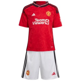 Koszulka Manchester United Dziecięcy Domowe 2023-24 Koszulki Piłkarskie Krótki Rękaw
